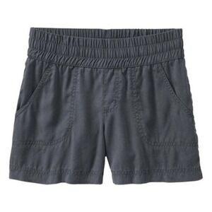 ATHLETA Benicia Short Flint Grey Pull On Shorts Pockets 100% Lyocell Tencel 2